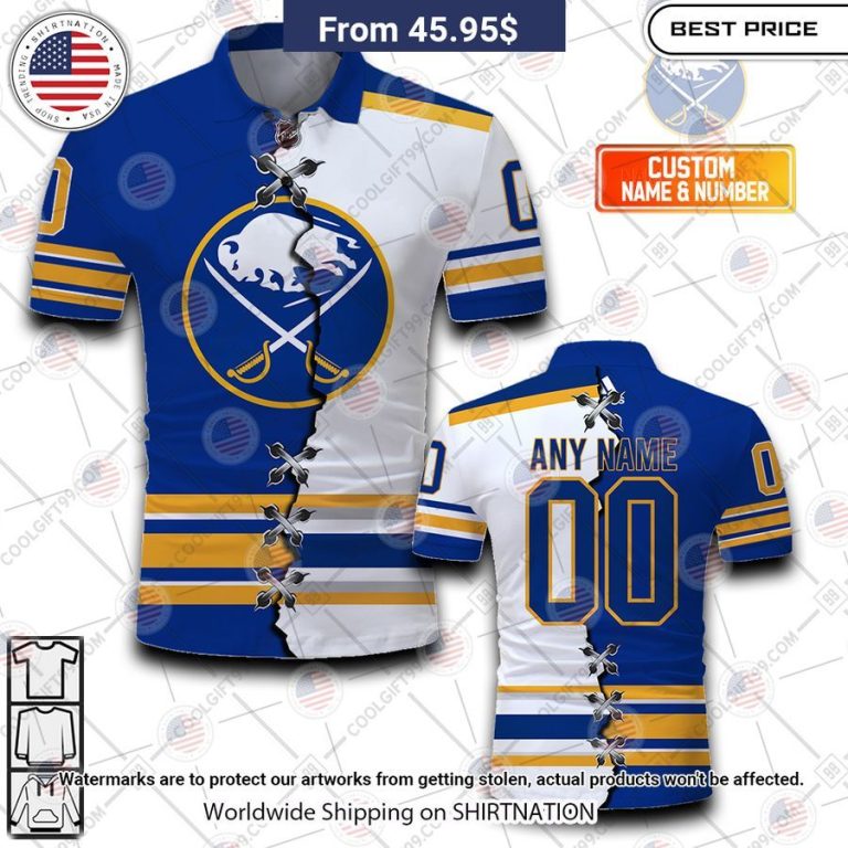 Buffalo Sabres Mix Jersey Style Custom Polo Good one dear