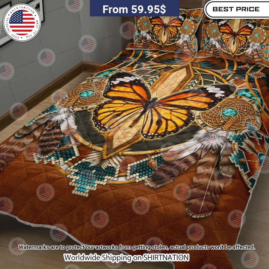 Butterfly Native American Leather Bedding Handsome as usual