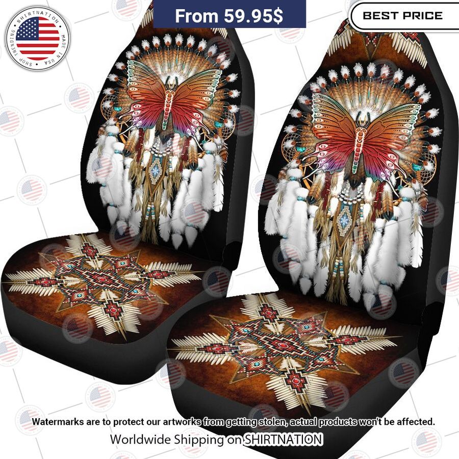 Butterfly Native American Rosette Seat Cover I like your dress, it is amazing