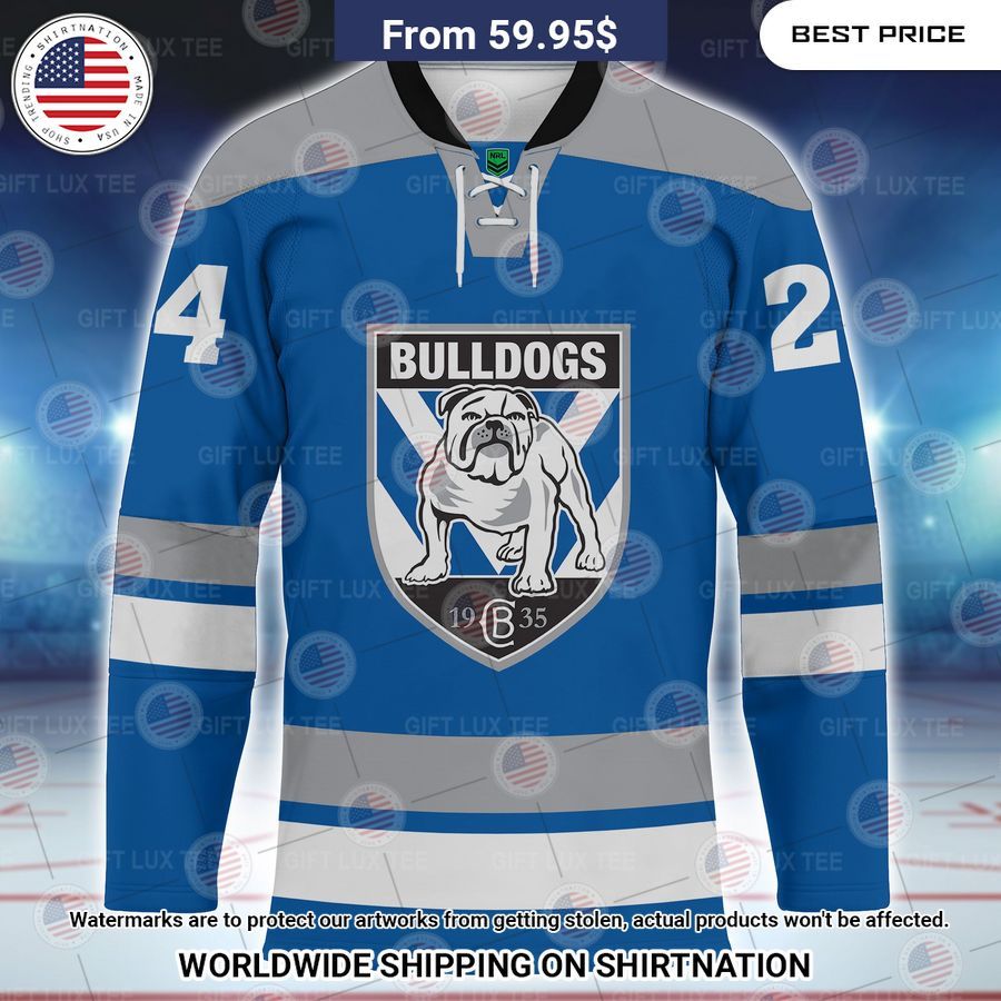 Canterbury Bankstown Bulldogs Custom Hockey Jersey This is awesome and unique