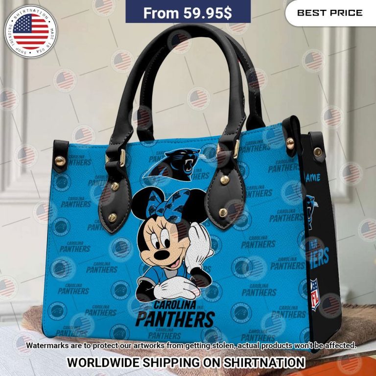 Carolina Panthers Minnie Mouse Leather Handbag Loving, dare I say?