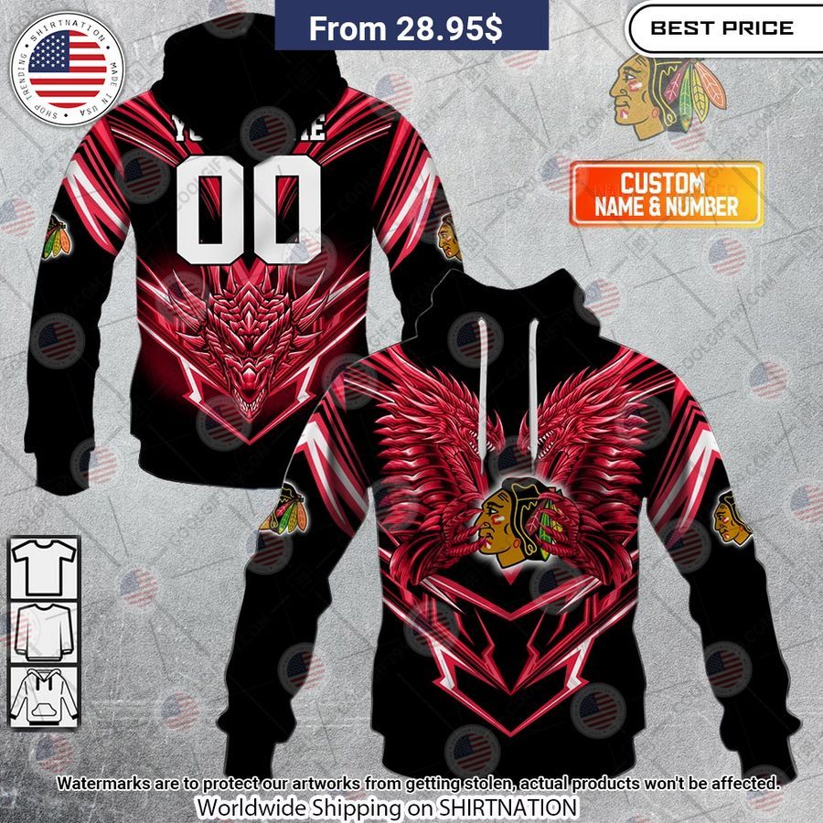 chicago blackhawks dragon custom shirt 1 626.jpg