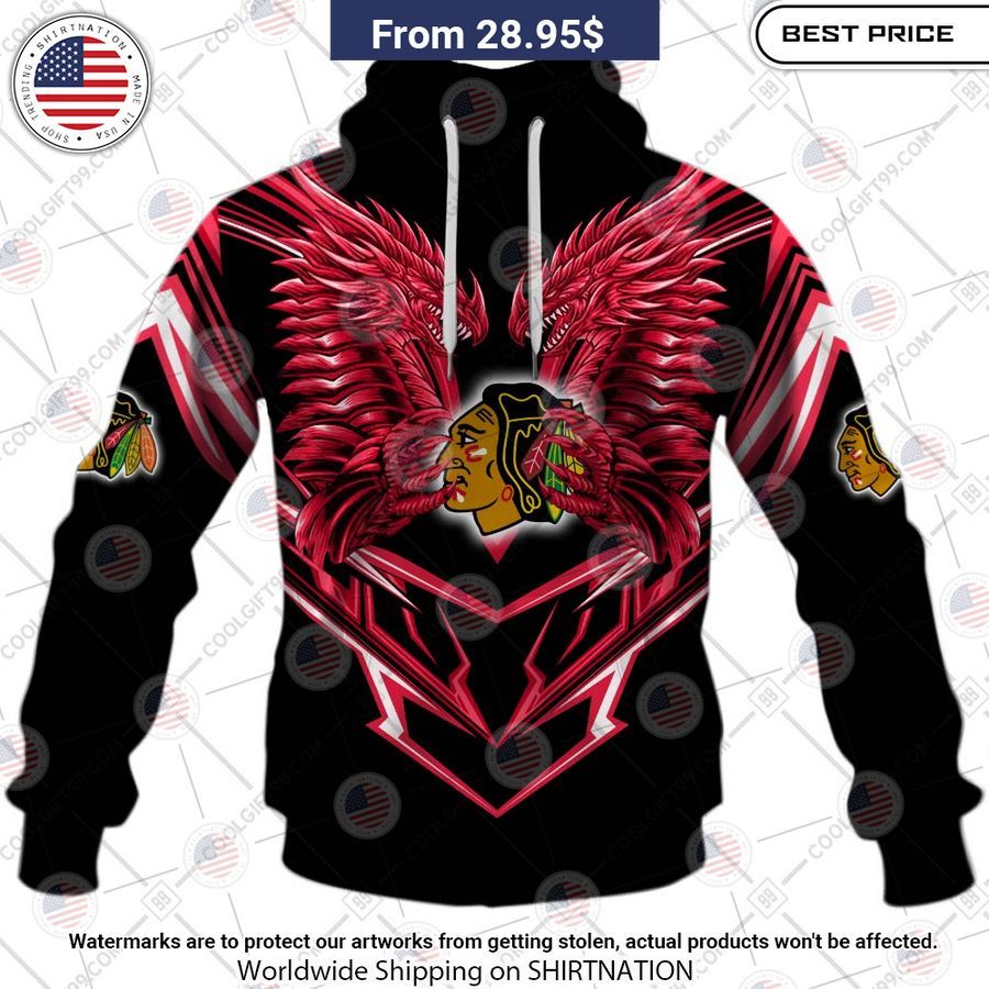 Chicago Blackhawks Dragon Custom Shirt Amazing Pic