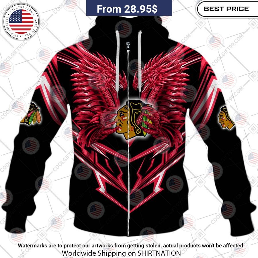 Chicago Blackhawks Dragon Custom Shirt Long time