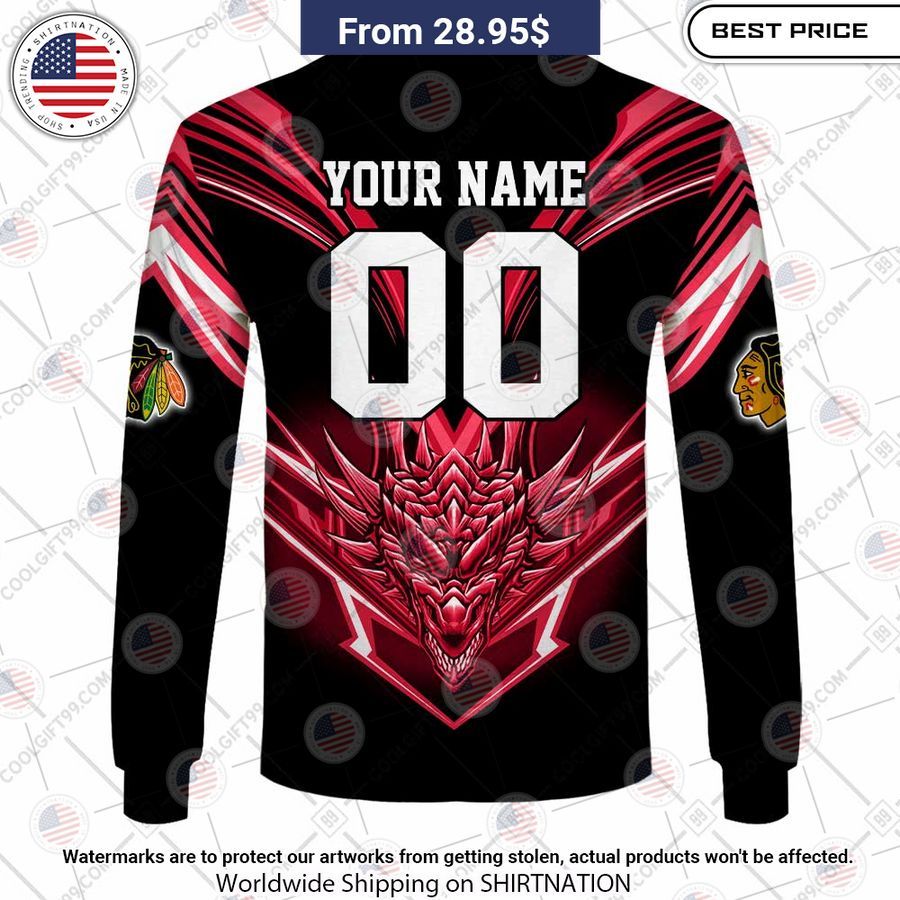 Chicago Blackhawks Dragon Custom Shirt Have no words to explain your beauty