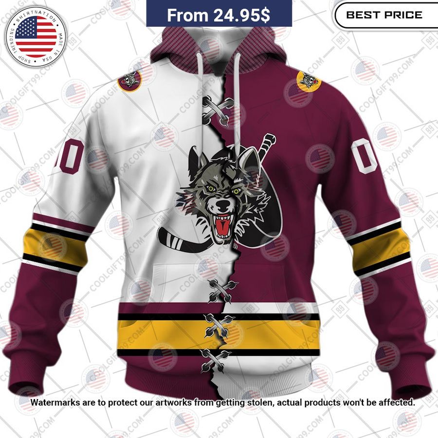 Chicago Wolves Mix Jersey Custom Hoodie Looking so nice