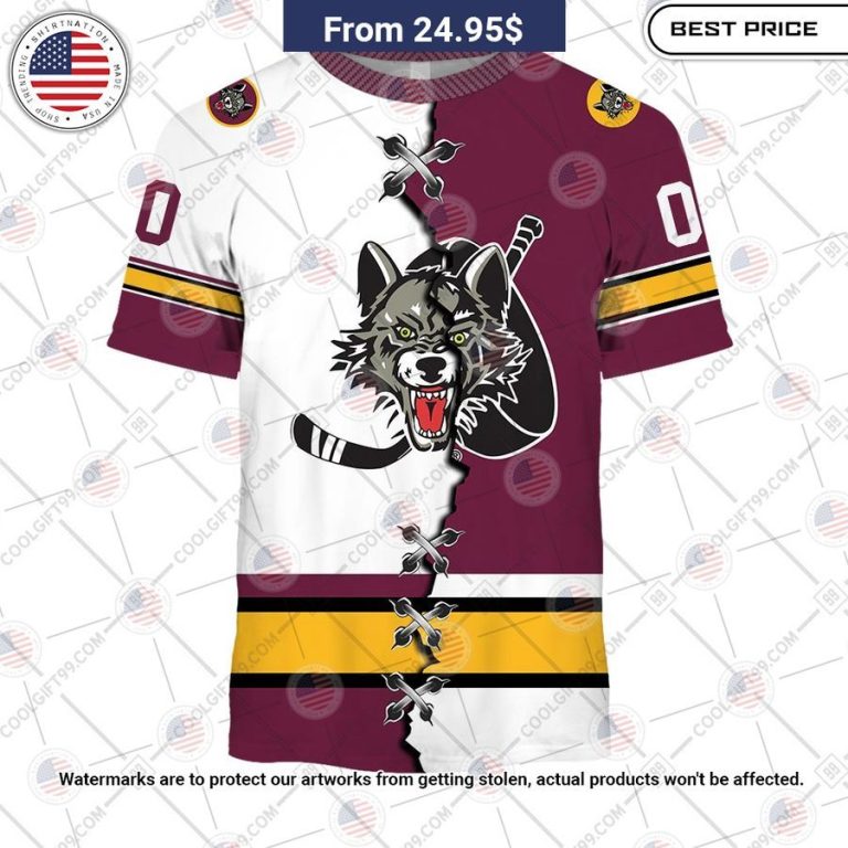 Chicago Wolves Mix Jersey Custom Hoodie Pic of the century