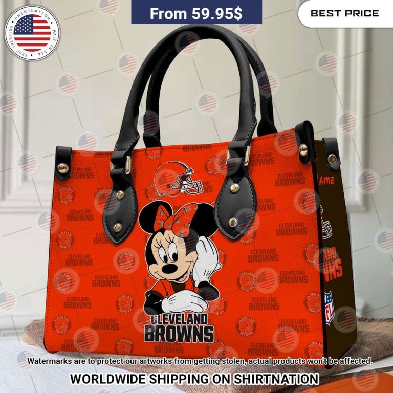 Cleveland Browns Minnie Mouse Leather Handbag My favourite picture of yours