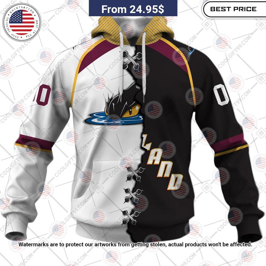 Cleveland Monsters Mix Jersey Custom Hoodie Cutting dash