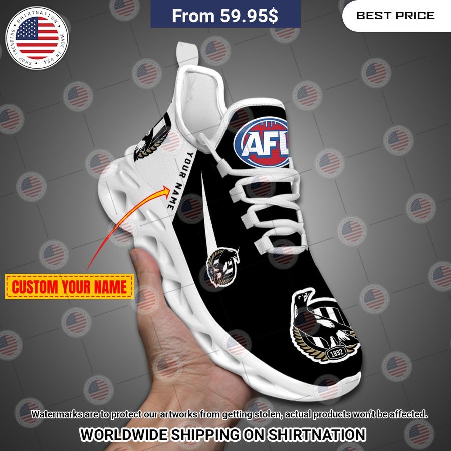 Collingwood Magpies Custom Max Soul Shoes Coolosm