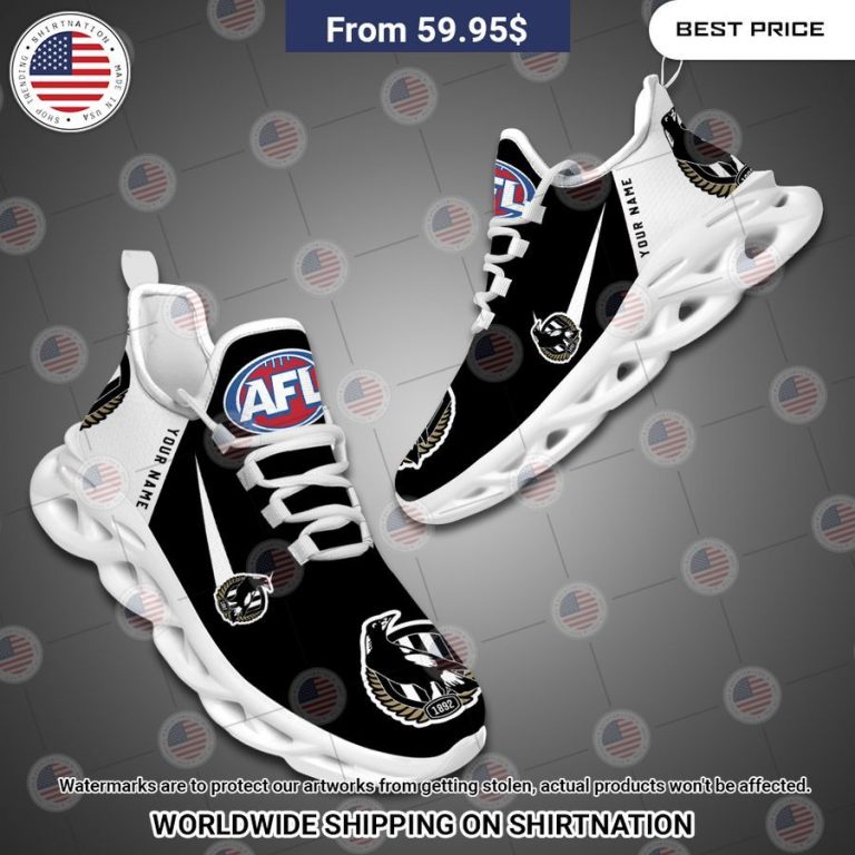 Collingwood Magpies Custom Max Soul Shoes Hundred million dollar smile bro