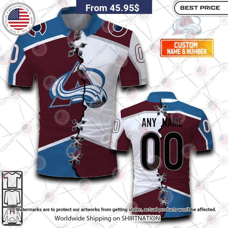 Colorado Avalanche Mix Jersey Style Custom Polo Cuteness overloaded