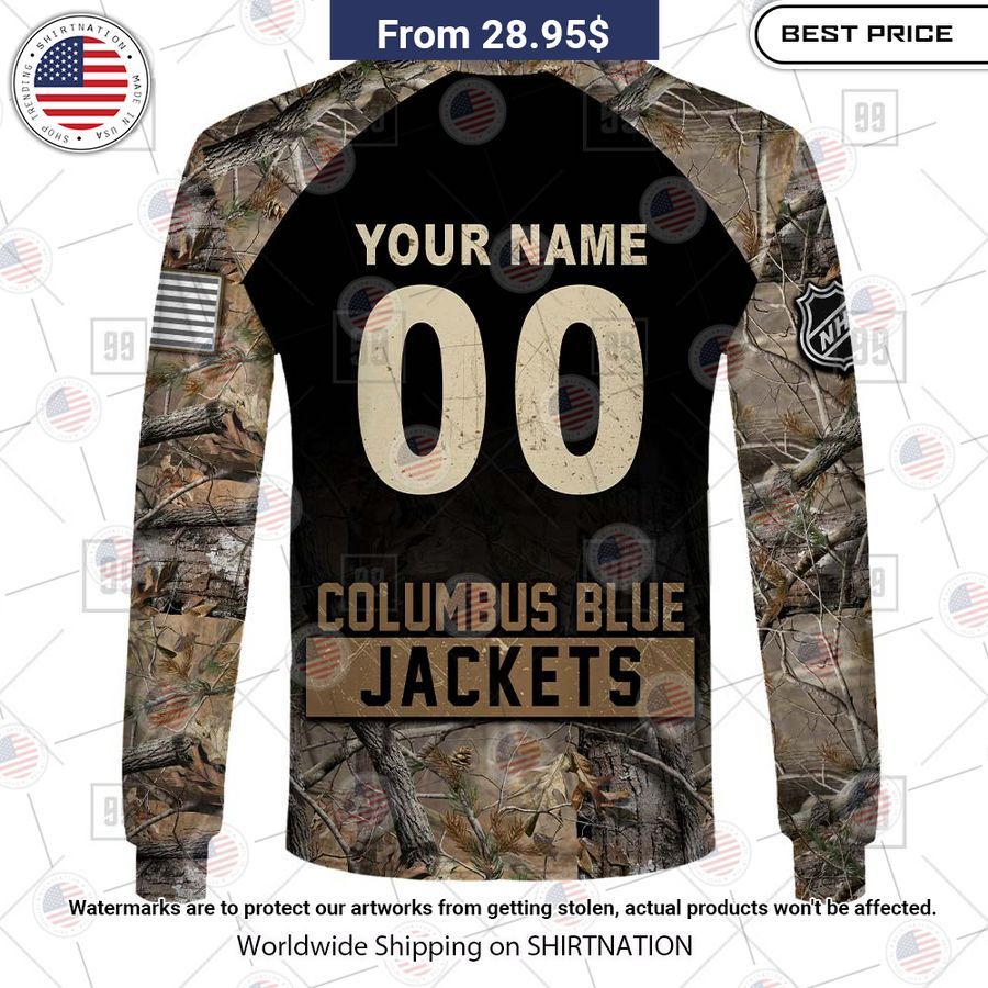 Columbus Blue Camouflage Custom Hoodie Super sober