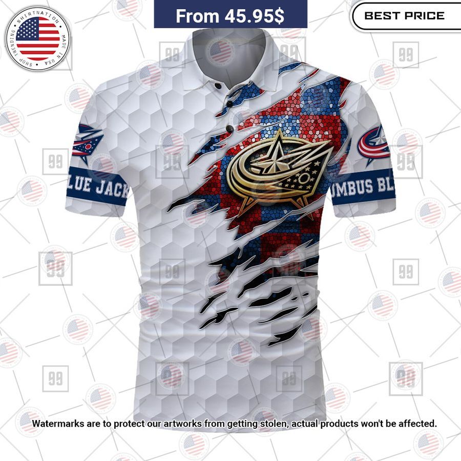 Columbus Blue Jackets Custom Polo Oh my God you have put on so much!