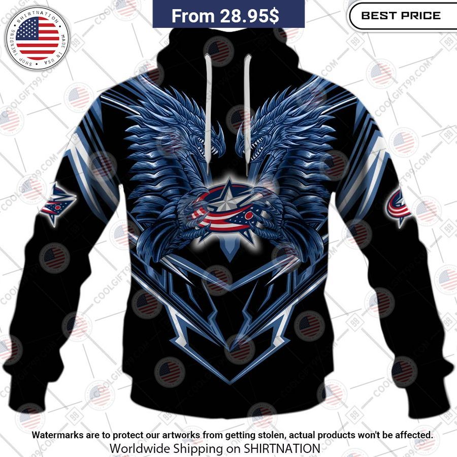 Columbus Blue Jackets Dragon Custom Shirt Such a charming picture.
