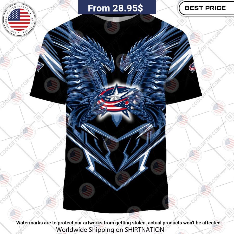Columbus Blue Jackets Dragon Custom Shirt You look so healthy and fit