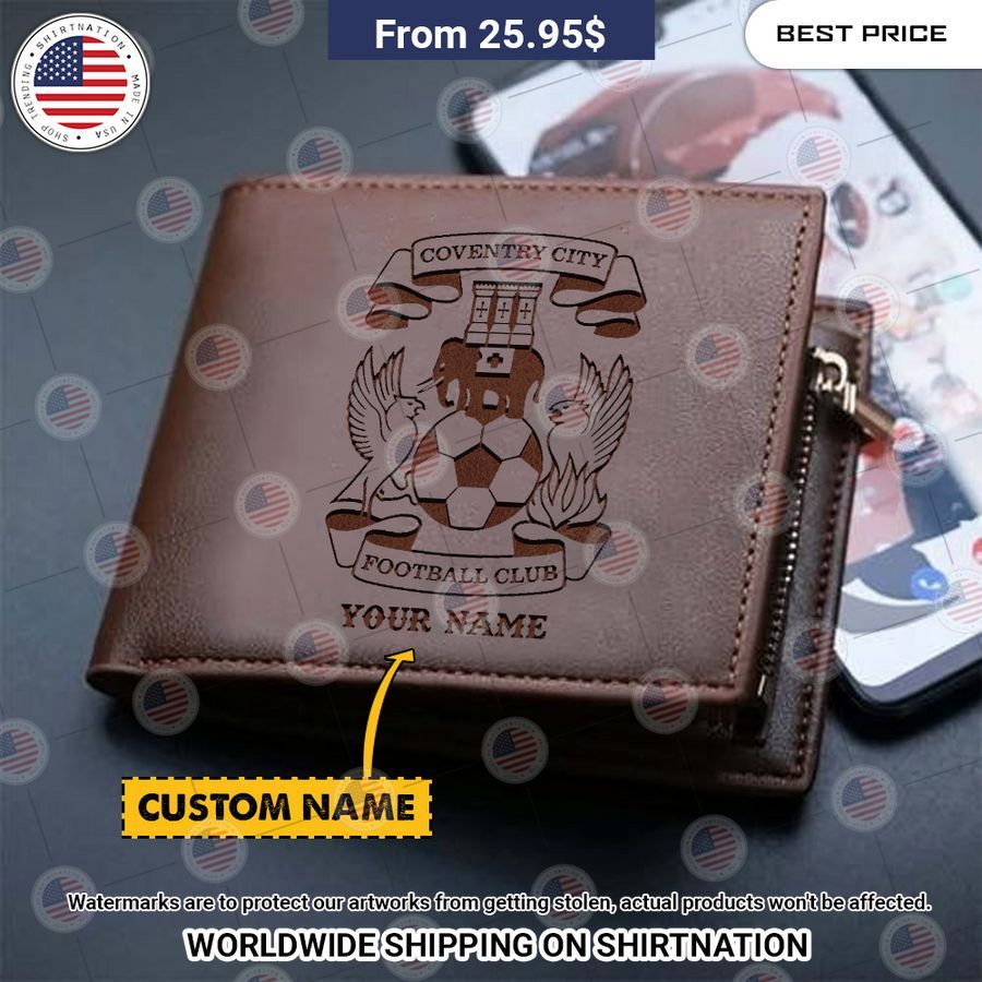 Coventry City Custom Leather Wallet Bless this holy soul, looking so cute