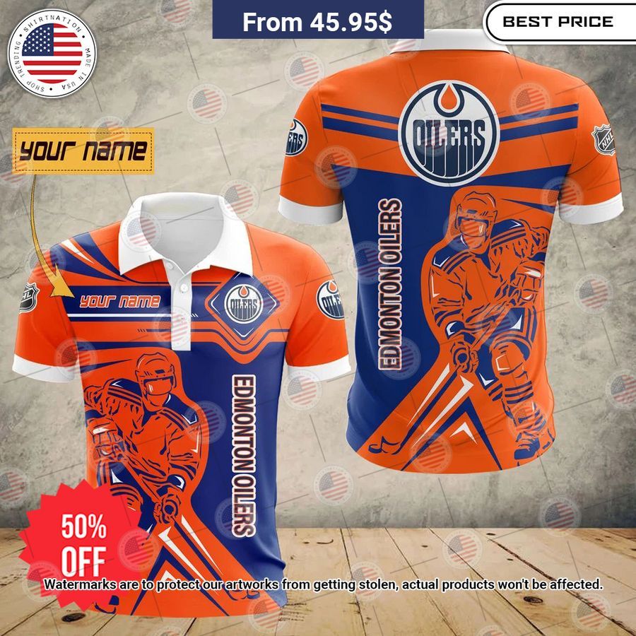 Custom Edmonton Oilers Special Polo This picture is worth a thousand words.