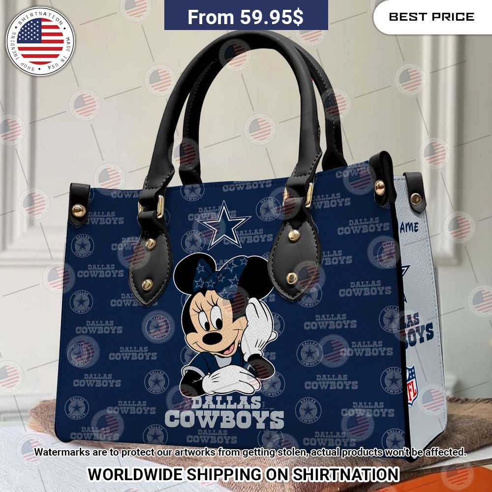 Dallas Cowboys Minnie Mouse Leather Handbag Nice shot bro
