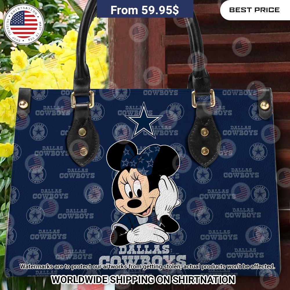 Dallas Cowboys Minnie Mouse Leather Handbag Good one dear