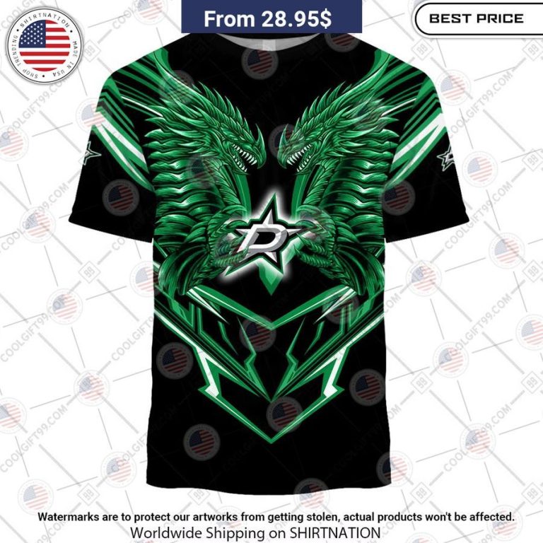 Dallas Stars Dragon Custom Shirt You look lazy