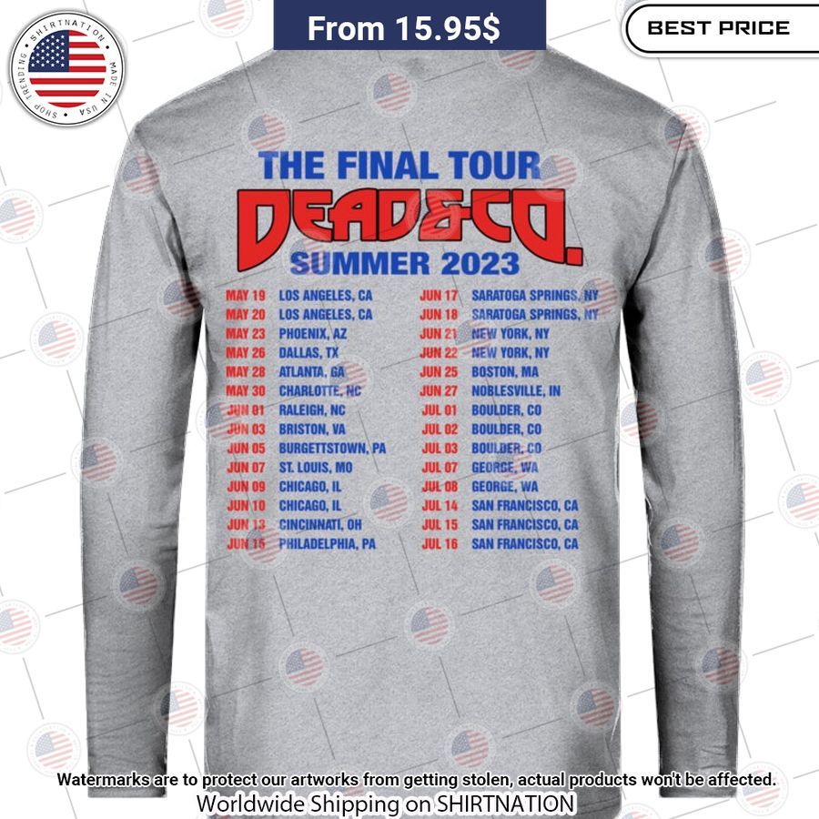 Dead & Company The Final Tour Summer 2023 Shirt Natural and awesome