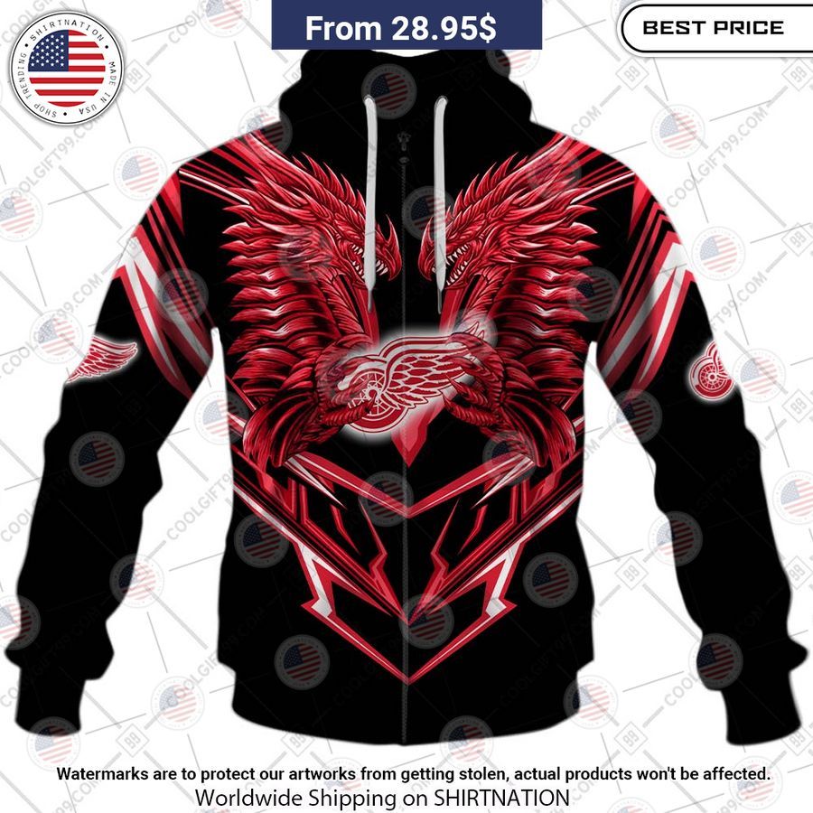 Detroit Red Wings Dragon Custom Shirt Natural and awesome