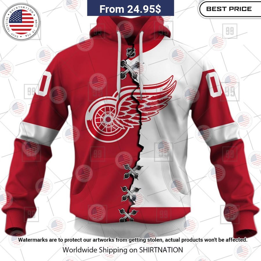 detroit red wings mix jersey 2023 custom hoodie 2 376
