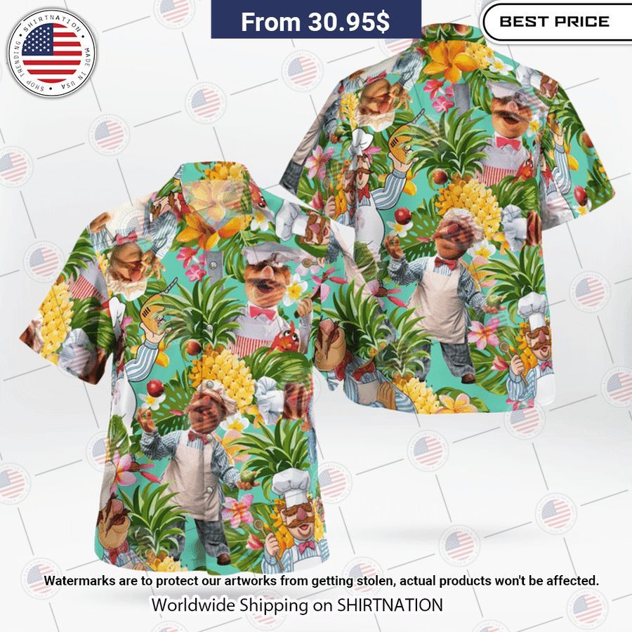 The Muppets Swedish Chef Tropical Hawaiian Shirt