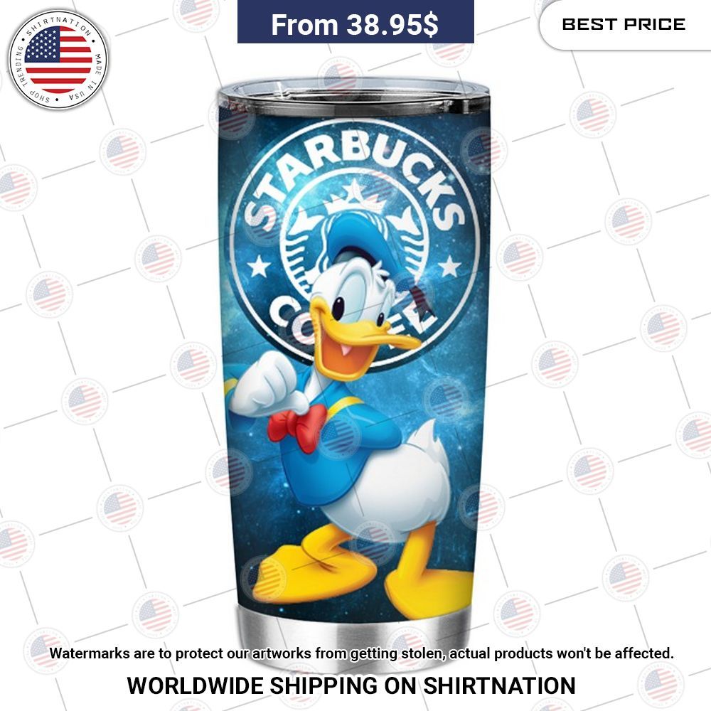 Donald Duck Starbucks Galaxy Tumbler You look handsome bro