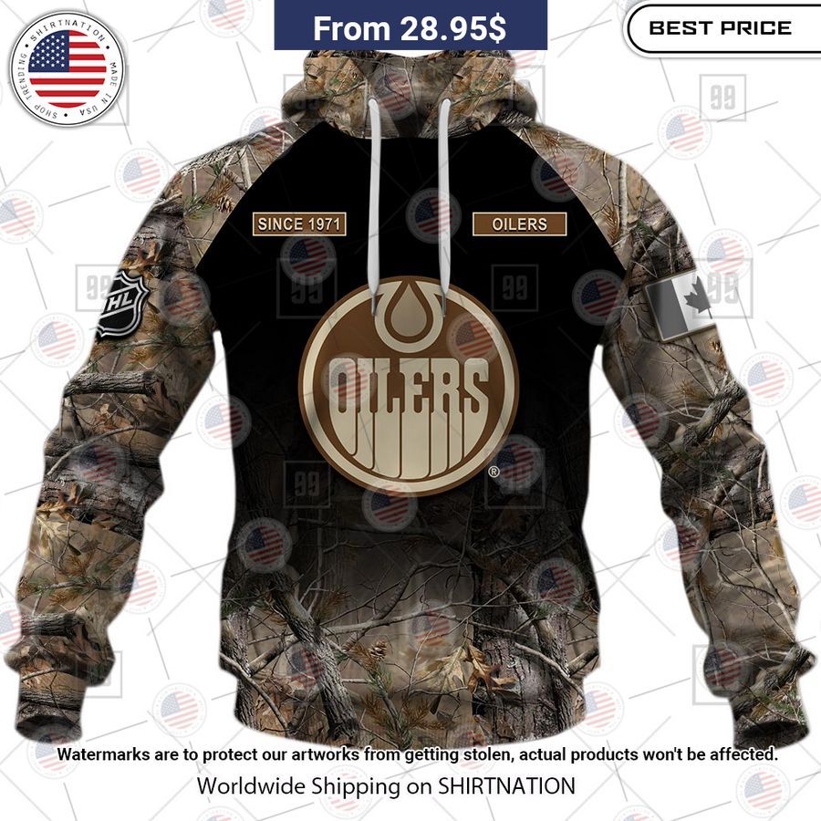 Edmonton Oilers Camouflage Custom Hoodie Oh my God you have put on so much!