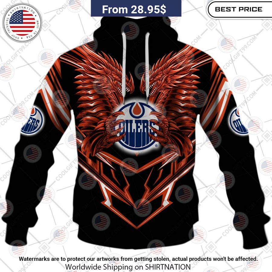 Edmonton Oilers Dragon Custom Shirt You look too weak