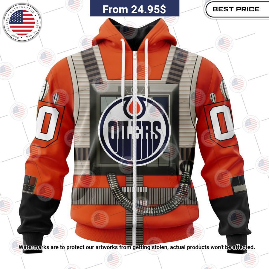 Edmonton Oilers Star Wars Rebel Pilot Design Custom Shirt Loving click