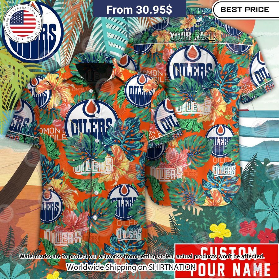 Edmonton Oilers Tropical Custom Hawaiian Shirt