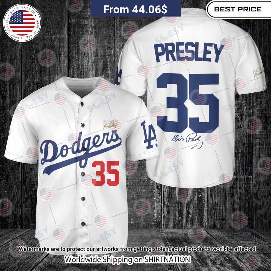Elvis Presley 35 La Dodgers Baseball Jersey You look beautiful forever