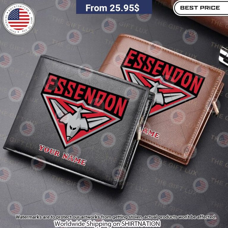 Essendon FC Custom Leather Wallet Oh my God you have put on so much!