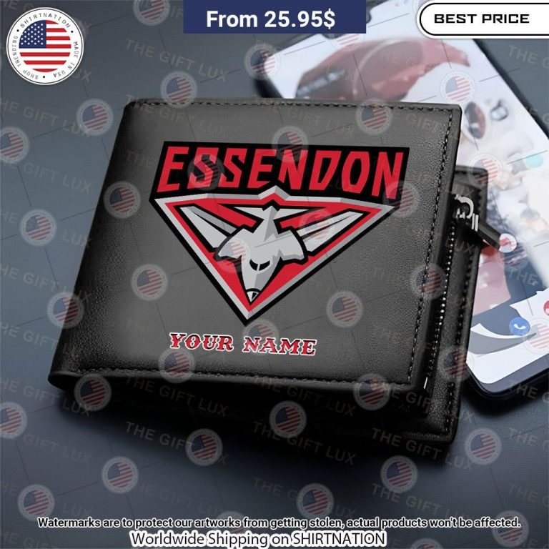 Essendon FC Custom Leather Wallet Pic of the century