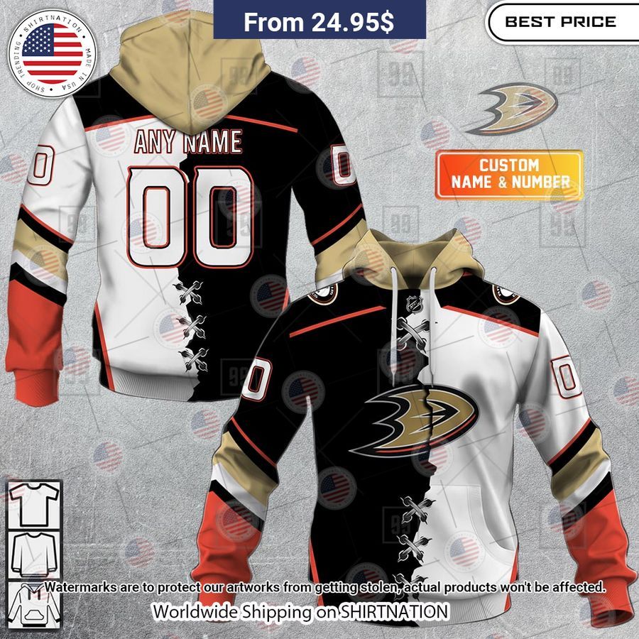 Anaheim Ducks Mix Jersey 2023 Custom Hoodie