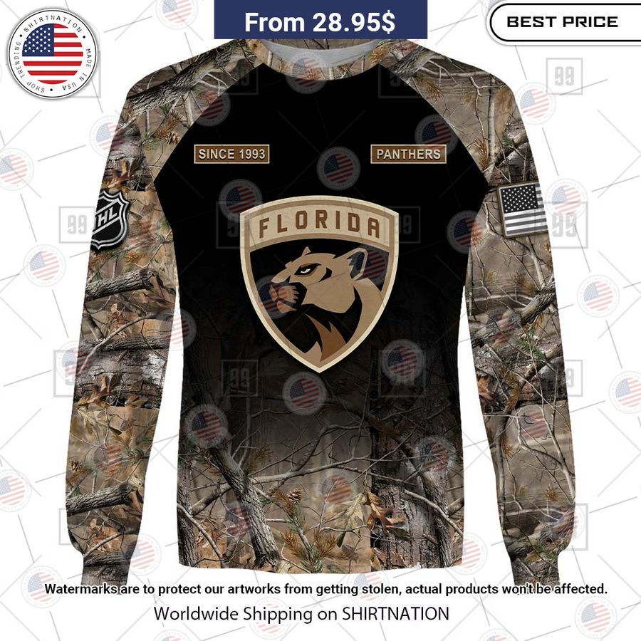 Florida Panthers Camouflage Custom Hoodie Natural and awesome