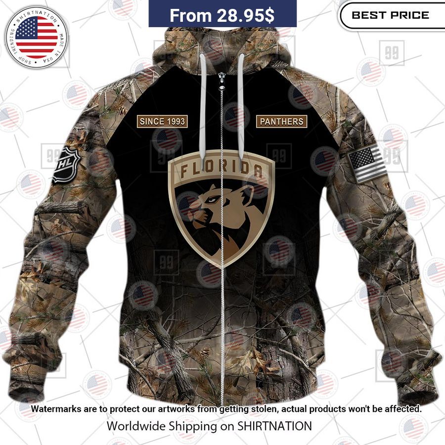 Florida Panthers Camouflage Custom Hoodie Unique and sober