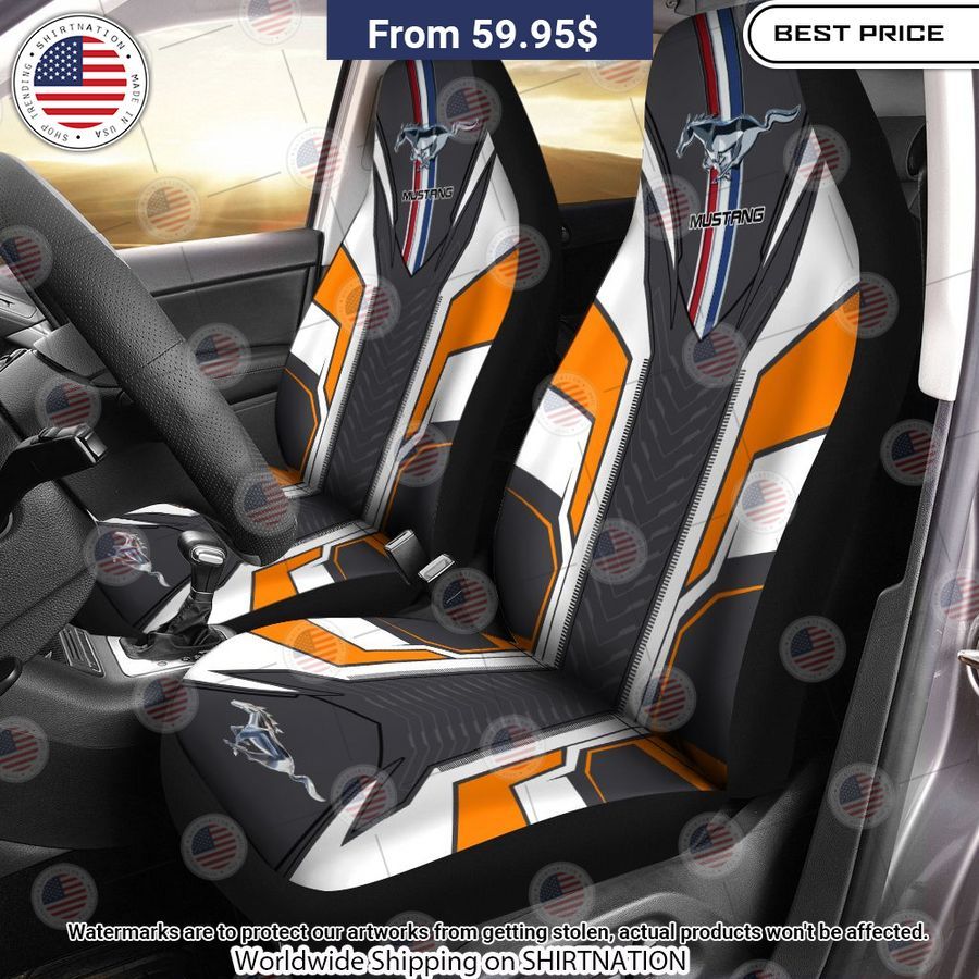 Ford Mustang Orange Car Seat Cover You tried editing this time?
