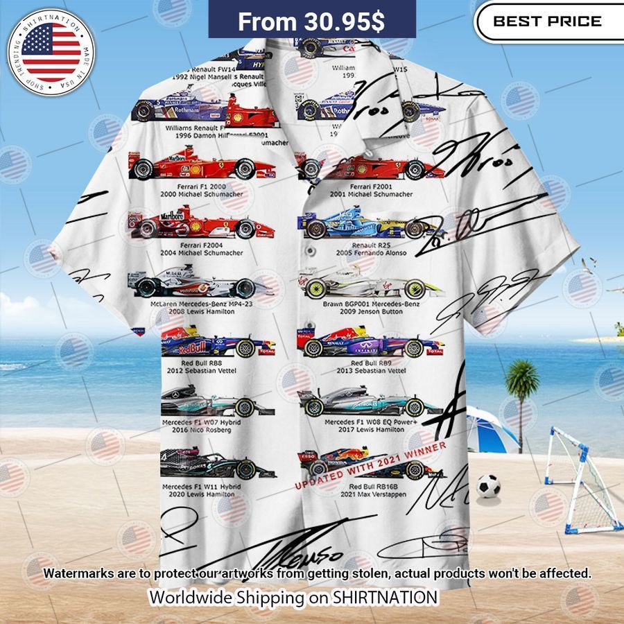 Formula One All World Drivers Champions Hawaiian Shirt