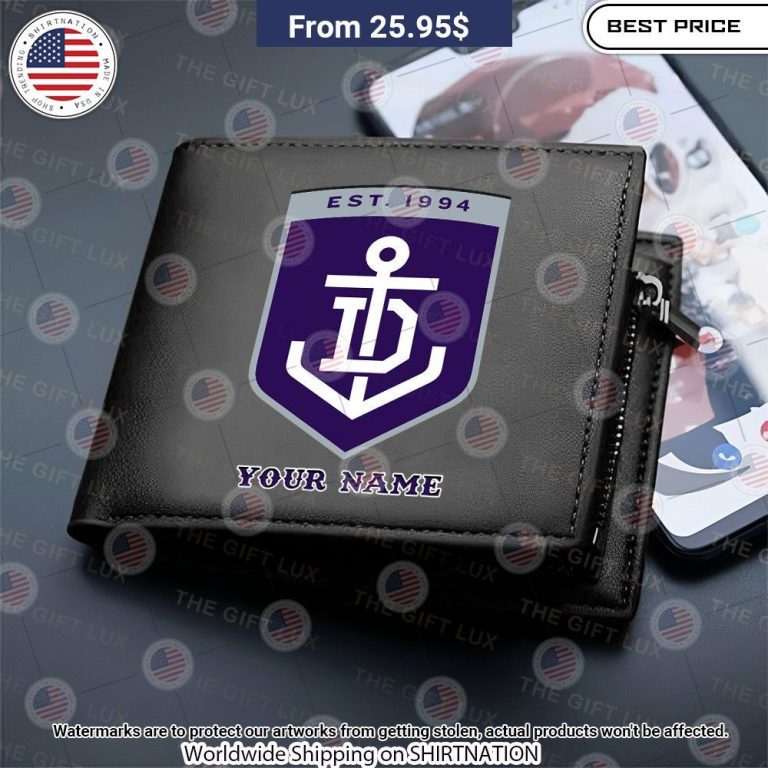 Fremantle Football Club Custom Leather Wallet Amazing Pic