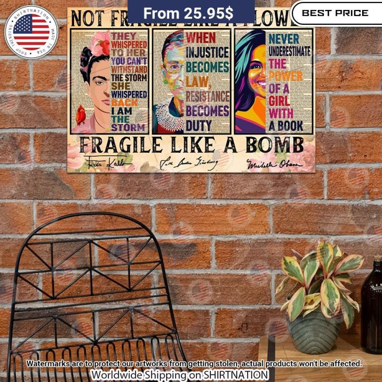 Frida Kahlo Ruth Bader Ginsburg Michelle Obama Poster Generous look