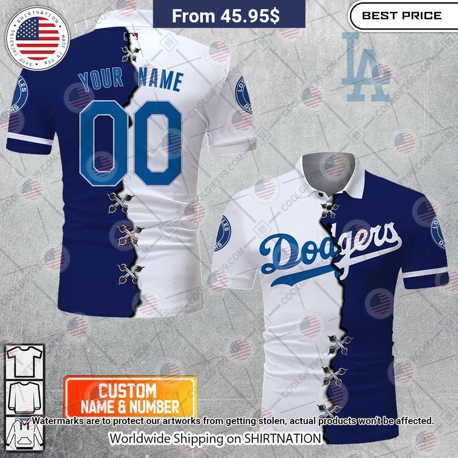 MLB Los Angeles Dodgers Mix jersey Style Custom Polo It is too funny