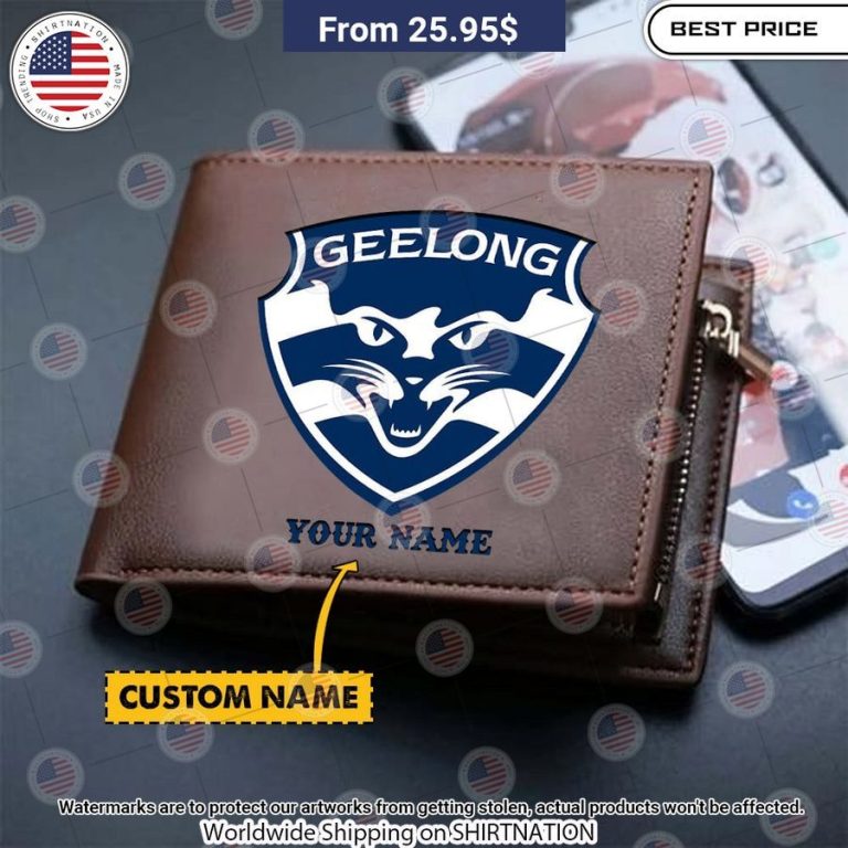 Geelong Cats Custom Leather Wallet Nice shot bro