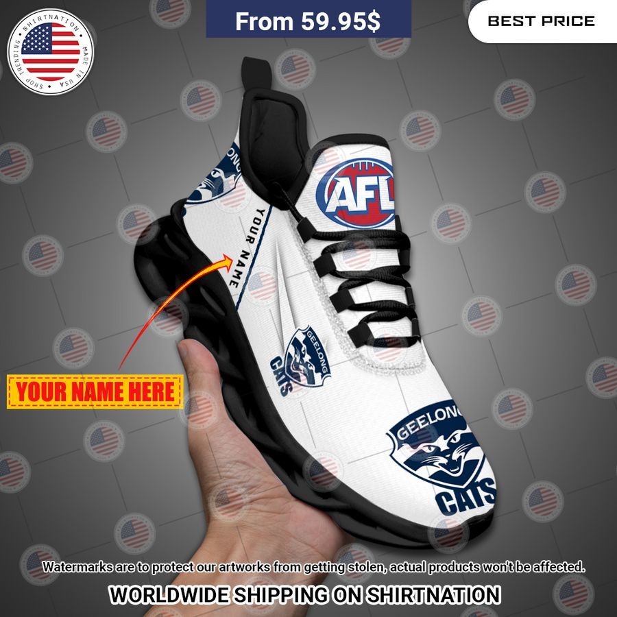 Geelong Cats Custom Max Soul Shoes Two little brothers rocking together