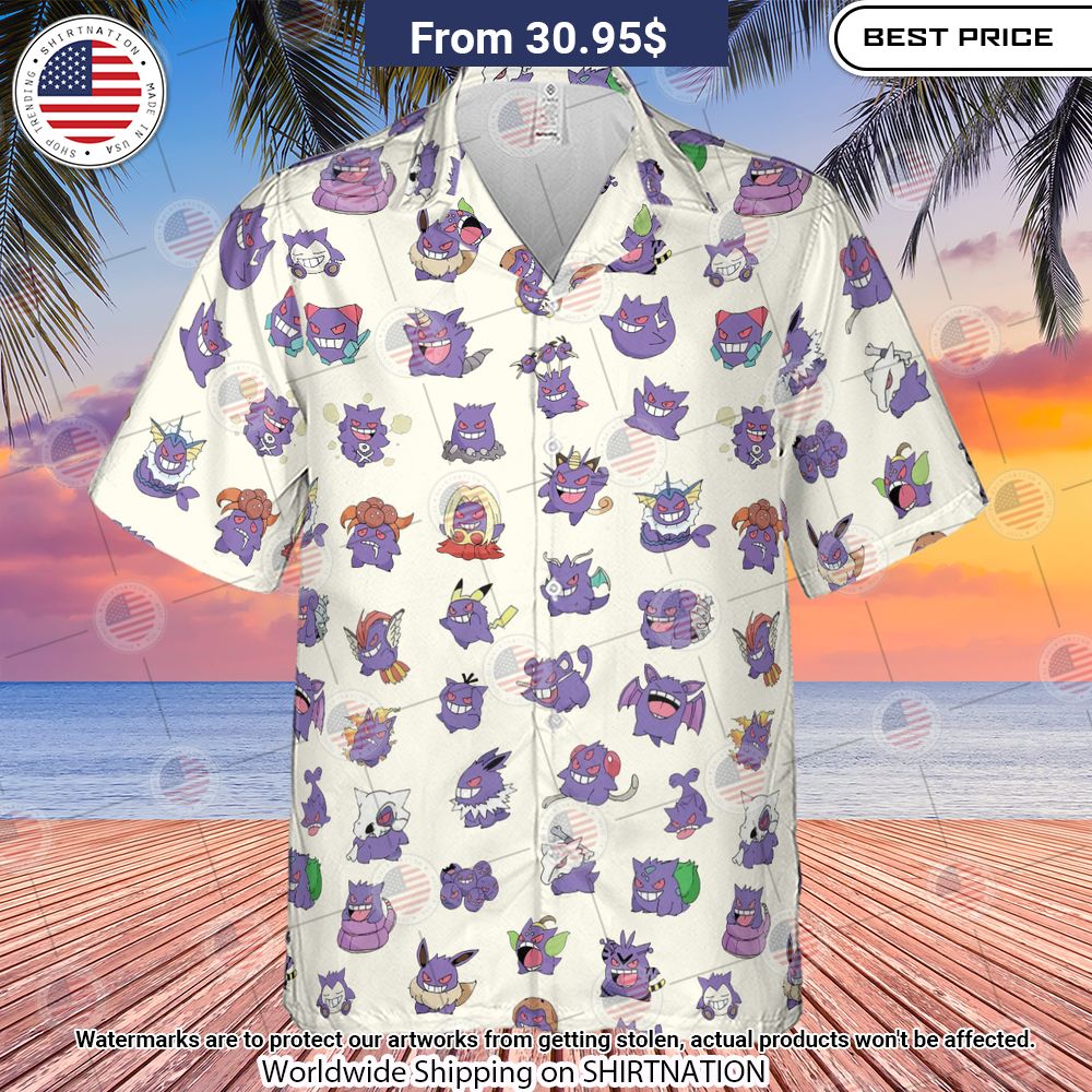 Gengar Cosplay Pokemon Hawaiian Shirt Great, I liked it