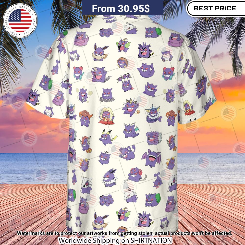 Gengar Cosplay Pokemon Hawaiian Shirt Nice elegant click
