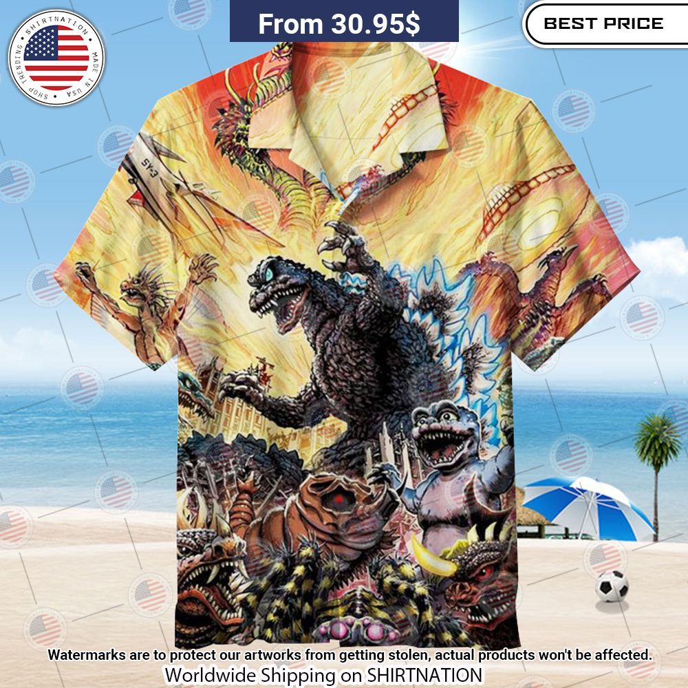 Godzilla Hawaiian Shirt How did you always manage to smile so well?